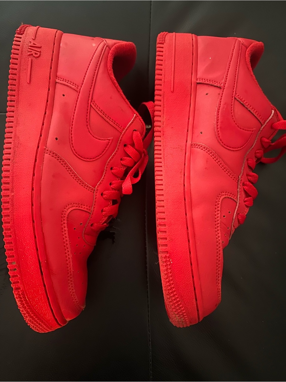 Nike Air Force 1 LV8 Low Triple Red University Shoes Sneakers Mens  9.5